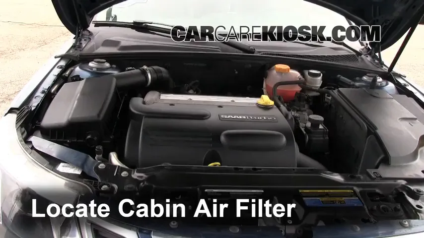 2008 Saab 9-3 2.0T 2.0L 4 Cyl. Turbo Wagon (4 Door) Air Filter (Cabin) Replace